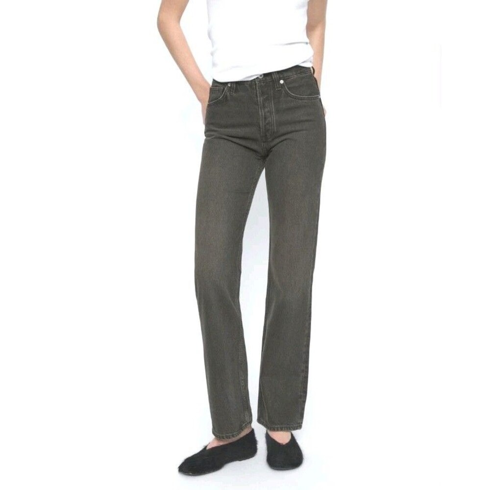 MASSIMO DUTTI Womens Straight Jeans Size 8  Gray Cotton Classic Fit